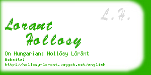 lorant hollosy business card