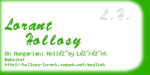 lorant hollosy business card